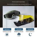 XANES Tactical Goggles 3 Lens Soft Windproof UV400 Protection Glasses For Cycling Safe Protection