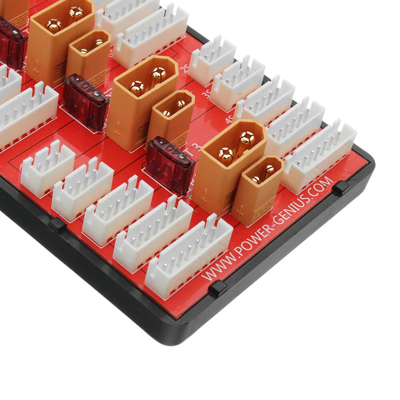 2 IN 1 PG Parallel Charging Board XT30 XT60 Plug Supports 4 Packs 2-8S Lipo Battery