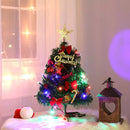 Christmas Tree With LED Lights 50cm Christmas Tree With Hanging Ornaments Star Tree Decorations Table Decorations for Office Home Kitchen