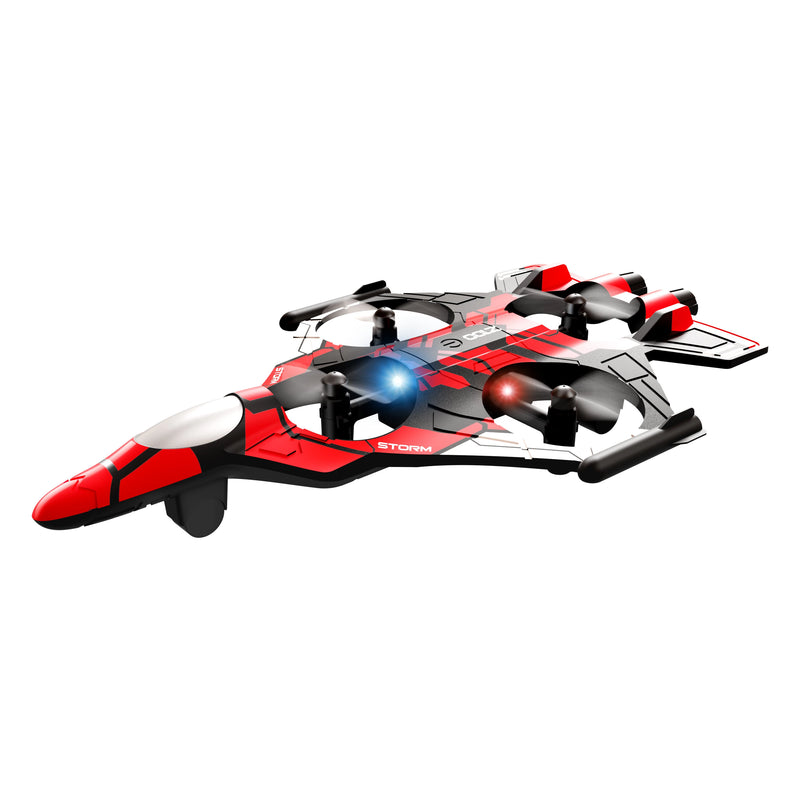 ZHRC Z100 2.4G EPP Hover Fighter Glider One-Key Circling 360 Roll 4 Turbofans 4CH LED RC Drone Airplane Quadcopter Stunt Glider RTF
