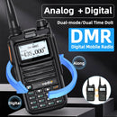 iRadio DM-UV4R DMR Digital Analog Walkie Talkie Dual Mode 1024 Channels AES-256 Encryption UHF VHF Wide Frequency Range NOAA Weather Alerts Type C Charging Two Way Radio