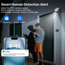 Hiseeu WHD912B 2MP Outdoor Security Camera 1080P HD IP66 Waterproof Color Night Vision AI Human Detection Wireless WiFi Camera ICSEE App