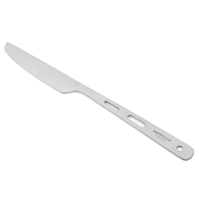 Astrolux Ti-FS1 Titanium Flatware Set Titanium Flatware Knife Fork Spoon Set Lightweight Ti Camping Utility Cutlery Set with Carrying Bag for Traveling Picnic Hiking
