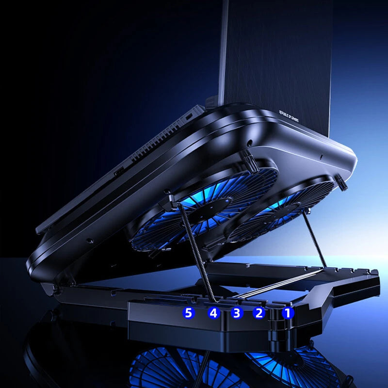 Z36C Laptop Cooling Stand Dual 14cm Fans 100 Speed Adjustable 5 Angle Tilt RGB Lighting Sealed Cooling Universal Gaming Laptop Cooler