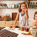 4PCS Food-Grade Silicone Material Chocolate Molds Set Rose Flower Heart Chocolate Mould Waffle Candy Ice Cube Jelly Handmade Soap Cake Decoration Baking Mold