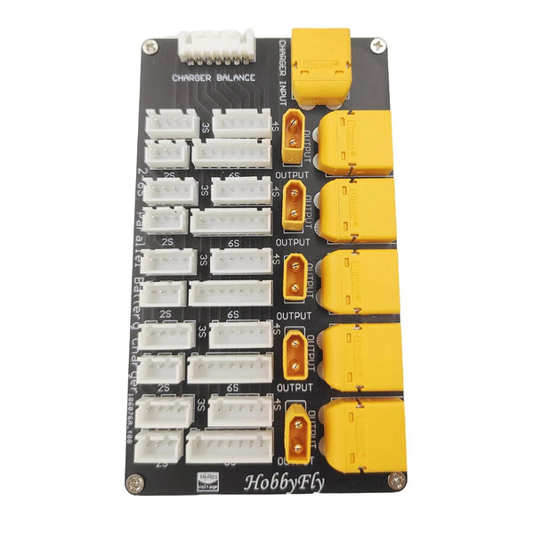 T60 XT30 Lipo Battery Parallel Charging Board 2in1 Support 2S-6S Lipo Battery for FPV Racing Drone Helicopter Airplane RC Car