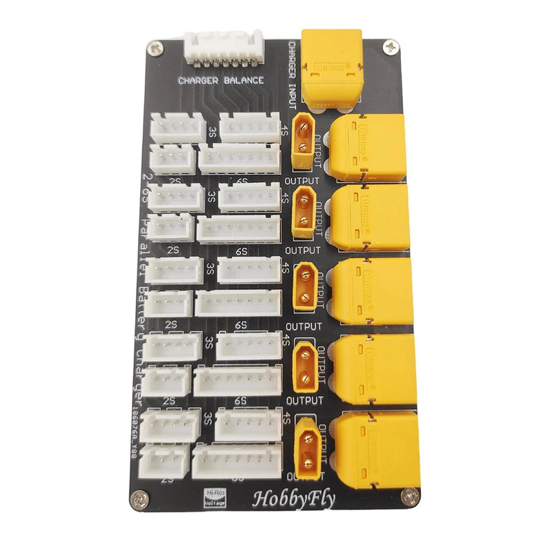 T60 XT30 Lipo Battery Parallel Charging Board 2in1 Support 2S-6S Lipo Battery for FPV Racing Drone Helicopter Airplane RC Car