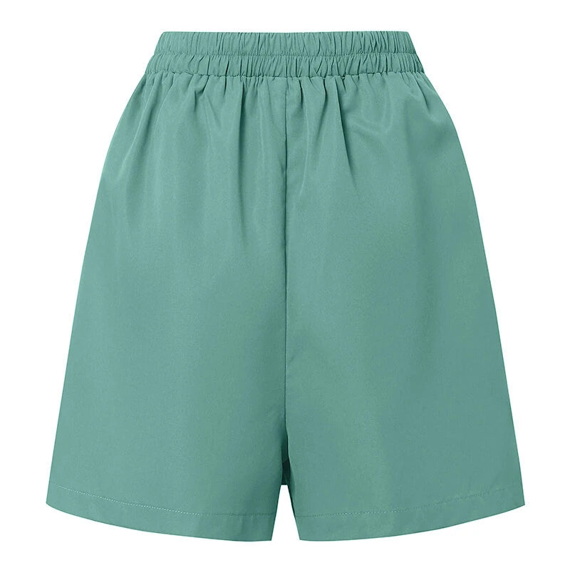 ZANZEA Women Commute Back Elastic Waist Solid Summer Casual Skirt Shorts