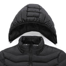 TENGOO HJ-11 Unisex Electric Heated Jacket - 11 Heating Areas,  3-Modes Adjustable, USB Charging, Thermal Hoodie Jacket for Winter Sport Skiing Cycling