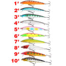 10PCS 9g 10cm Floating Fishing Lures Set Artificial Hard Fish Bait