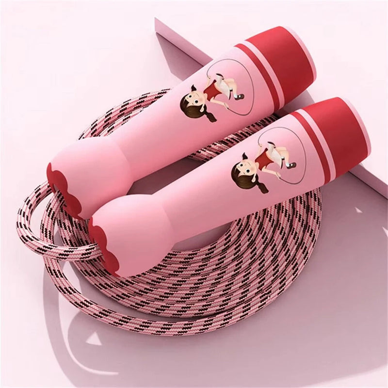 KALOAD 2.8m Adjustable Thick Cotton Jump Rope Comfortable ABS Handle Rope Sports Equipment for Elementary School Kindergarten Students Gift