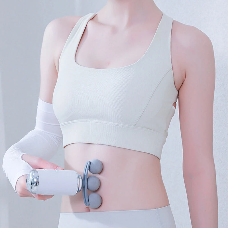 LM-130 Portable Deep Tissue Massage Gun 9 Massage Heads 6-Speed Quiet Percussion Massager Portable Muscle Therapy for Pain Relief