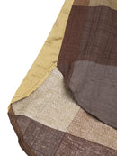 Women Vintage Plaid Print Button Front O-Neck Short Sleeve Loose Casual Shirt Dress With Pocket