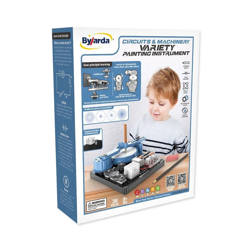 Painter Children DIY Mechanical Plotter Painting Drawing Science Suit Scientific Physics Manual Experiment Educational Science Assembled Circuit Mechanical Early Education Toys