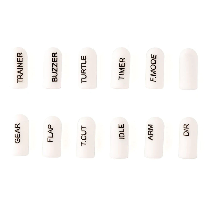 12pcs Radiomaster Labeled Silicon Switch Cover kits Short/ Long for TX16S TX12 Zorror Jumper Flysky Radio Transmitter