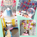 1 x 2M Metallic Foil Fringe Door Curtains Party/Christmas/Birthday/Wedding Photo Booth Props Backdrop Decor