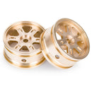4PCS Upgraded Brass Wheel Rims 0.7'' for Axial SCX30 1/30 RC Car Vehicles Models Spare Parts