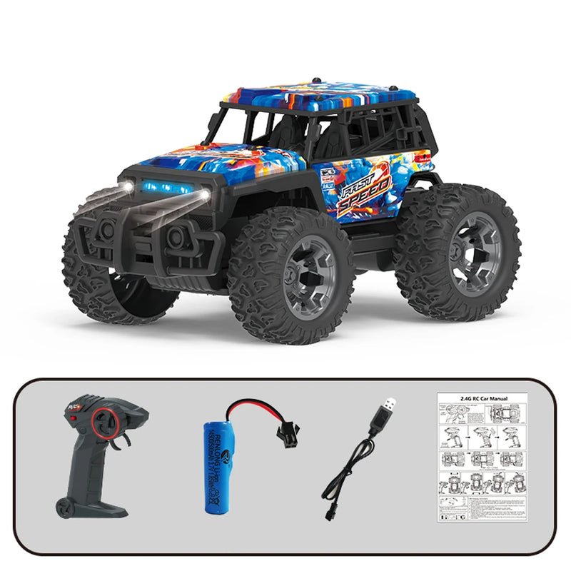 JJRC Q181 1/20 2.4GHz 30KM/h RC Car Truck with LED Lights High Speed Off Road Vehicles RTR