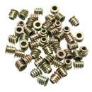 Suleve 50Pcs M4ZN1 M4 8mm Zinc Alloy Wood Furniture Hex Socket Drive Head Screw-in Threaded Insert Nut