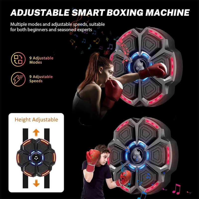 KALOAD Music Boxing Machine with 6 Targets 9 Speeds USB Rechargeable Smart Bluetooth-Compatible Boxing Pads Workout Wall Target Punching Training Equipment for Home Exercise