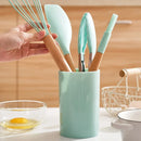 12PCS Food Grade Silicone Kitchenware Cutlery Turner Spatula Measuring Spoon Practical Cooking Tools Kitchen Cutlery Set