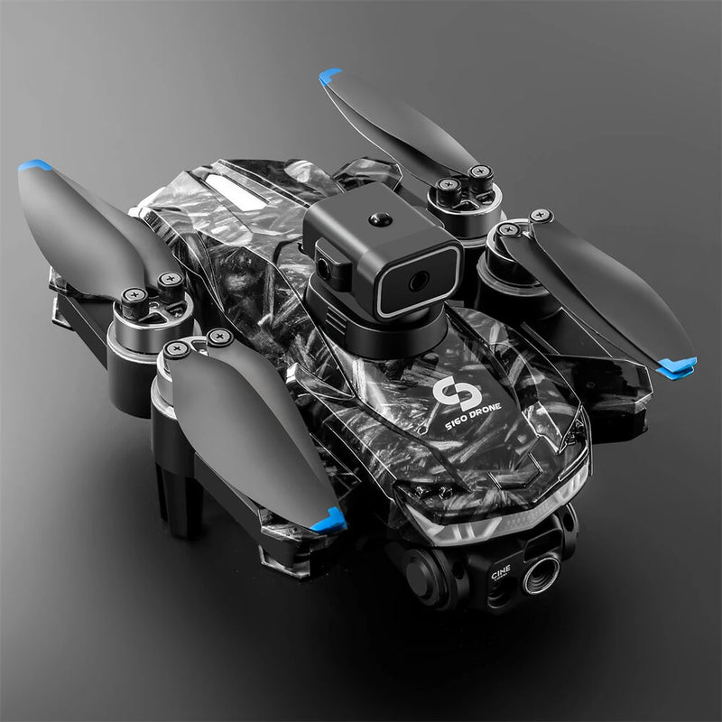 YLR/C S160 WiFi FPV with LCD Screen Controller HD Dual Camera Servo Gimbal 360 Obstacle Avoidance Colorful LED Lights Brushless Foldable RC Drone Quadcopter RTF