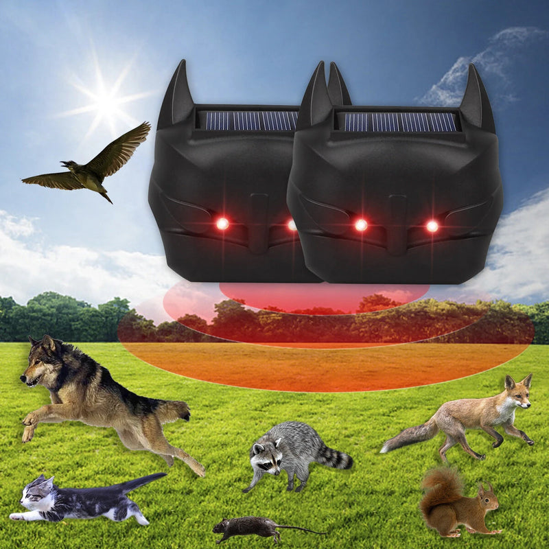 Outdoor Solar Animal Repellent Ultrasonic Infrared Bird Repellent Dog Repellent Mouse Repellent Built-In Light Sensor  IP44 Waterproof