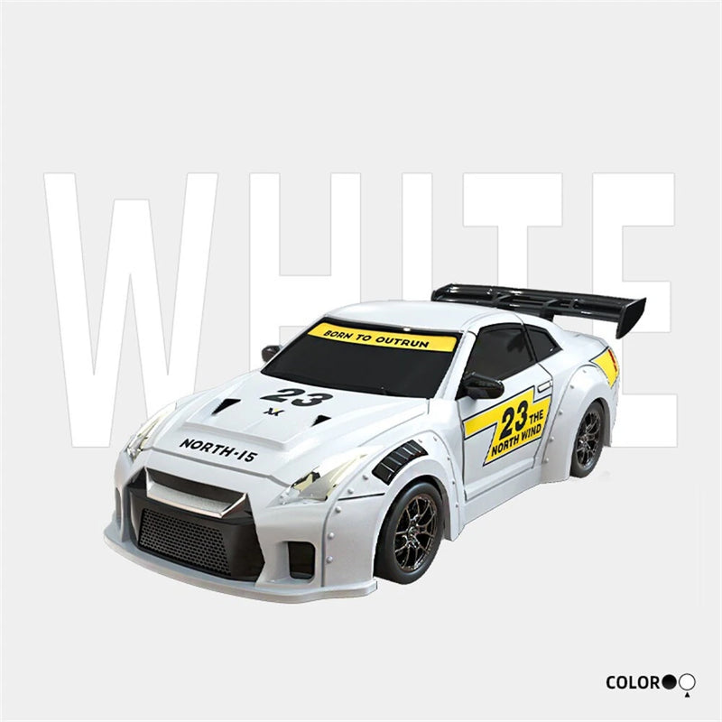 S916 RTR Mini 1/43 2.4G 4WD Drift RC Car Gyro GTR Race LED Light Full Scale Remote Control High-Speed Motor On-Road Racing Vehicle Model Boys Gifts Toys