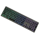 Full Size 110 Keys Tri-mode Wireless Keyboard with RGB Backlights Slient Click Rechargeable Silent Film Keyboards for PC Laptop Computer