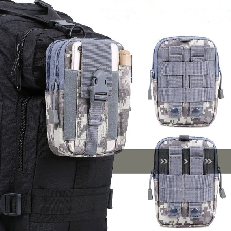 5.5 Inch Outdoor EDC Tactical Waist Bags Pack Men Cell Phone Case Wallet Pouch Holder For Sports Camping Hiking