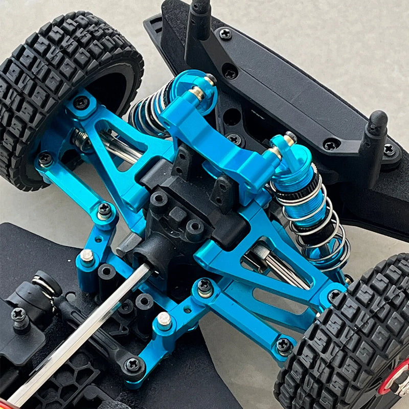 Upgrade Parts For MJX 14301 14302 14303 Metal Suspension Arm Steering Cup Shock Absorber Steering Assembly Shock Tower Set 1/14 RC Car Parts