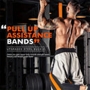 225lbs Resistance Band Adjustable Weight Size Pull Up Assistance Bands with Fabric Foot Knee Rests for Pull-Up Assistance