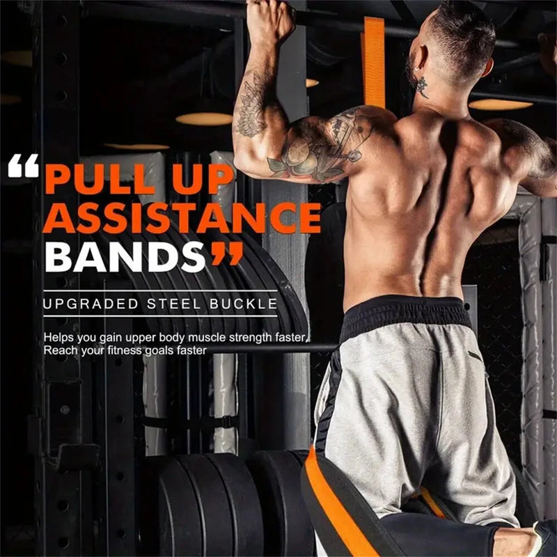 225lbs Resistance Band Adjustable Weight Size Pull Up Assistance Bands with Fabric Foot Knee Rests for Pull-Up Assistance