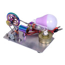 K211 Hot Air Stirling Engine Model Electricity Generator with Colorful LED Physics Experiment Science Education Toys