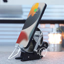 NIKOLATOY Alloy Mechanical Multifunctional Rechargeable Mobile Phone Holder Hand Crank Generator Desktop Ornament Science Discovery Toys Gifts