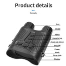 IPRee NV2180 Night Vision Binoculars Infrared Goggles Digital Hunting Telescope 4K Video 36MP Night Vision Hunting Camping Equipment