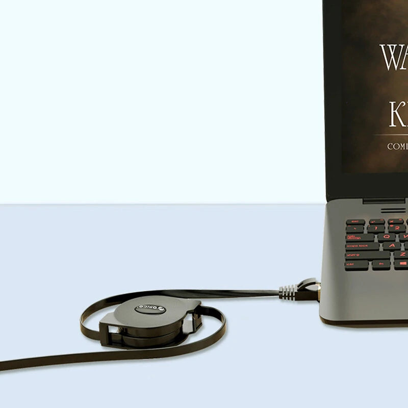 ORICO PUG-LGC6 2M Retractable Ethernet Cable Portable LAN Internet Network Cable 1000Mbps CAT-6 Network Cables for Laptop Router