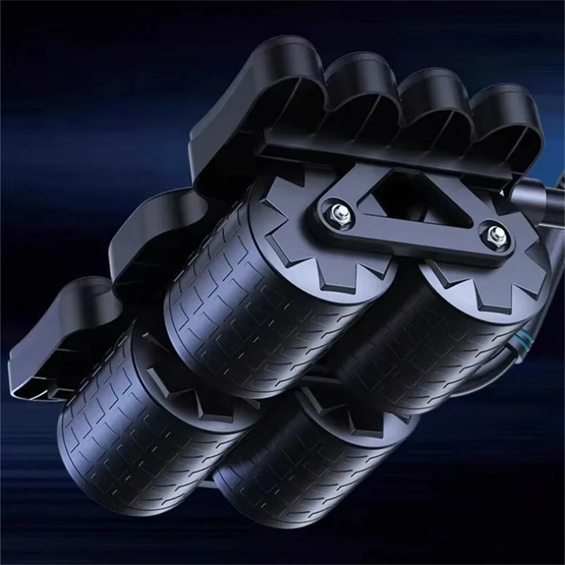 KALOAD 4 Wheel 8 Elbow Automatic Rebound Brake Abdominal Exerciser with Phone Holder Muscle Slimming Fitness Equipment for Exercise Abs