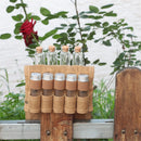 IPRee Reliable Outdoor Camping Spice Bottle Storage Bag Free with 9pcs Glass Spice Bottle Storage Bag BBQ Seasoning Bottle Canvas Bag