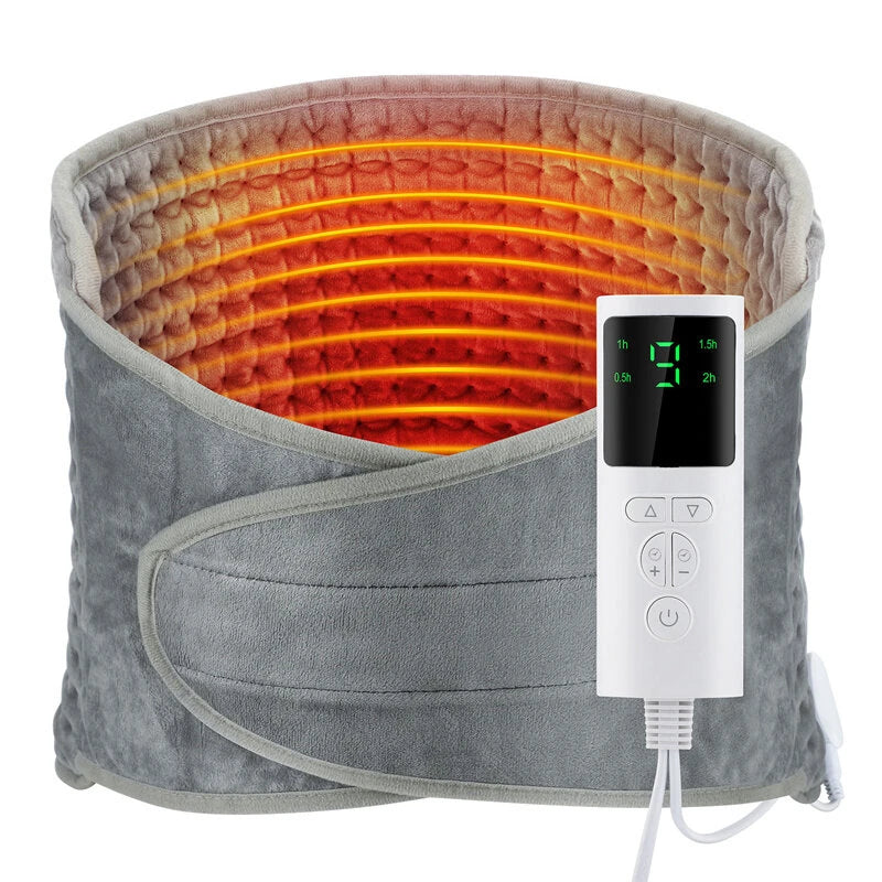 TENGOO Electric Heating Pad for Waist Back Neck Shoulders, Heated Cushion Waist Belt with 4 Timers & 9 Heating Setting, Comfortable Warm