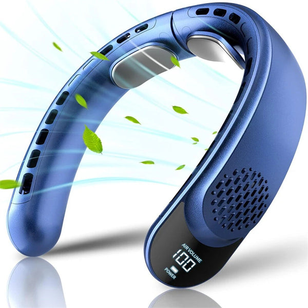 Tevorex Neck Fan Cooling Rechargeable Air Conditioning Fans Air Cooler 4000mAh Air Conditioner 3 Speed for Outdoor Sports