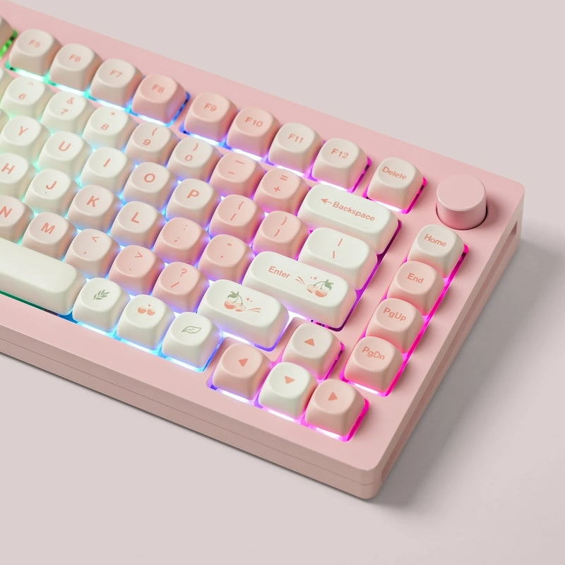 XVX Cherry Pudding 143 Keys MOA Profile Dye-Sub PBT Keycap Set for ANSI Layout 61/68/84/87/100/104/108 Keys Mechanical Keyboard