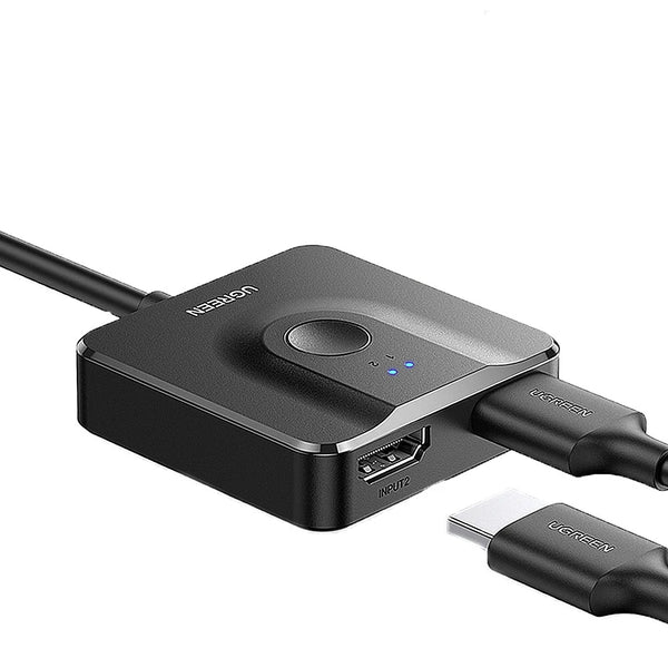 UGreen CM311 4K@60Hz HDMI Switch with 3.3FT HDMI Cable 2 in 1 Out/1 in 2 Out Bidirectional HDMI Splitter Switcher for HDTV Monitor Projector Laptop Switch