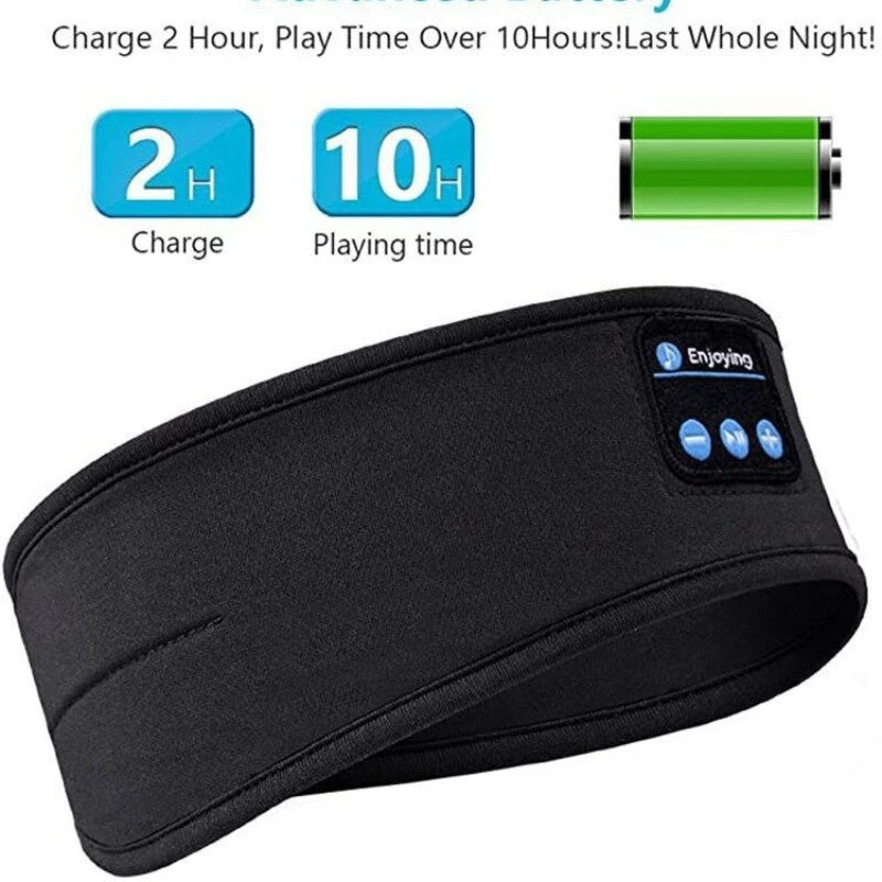 KALOAD Yoga Soft Sleep Eye Mask 3D Contoured Music Play Sleeping Headphones Answering Phone Calls Wireless Sport Mask with Built-in Battery for Deep Sleep