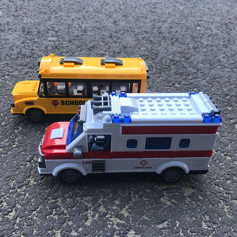 QH204 1/30 4CH 27HZ RC Car Mini Bus Chinese Vintage Classic School Bus Ambulance Toys For Boys