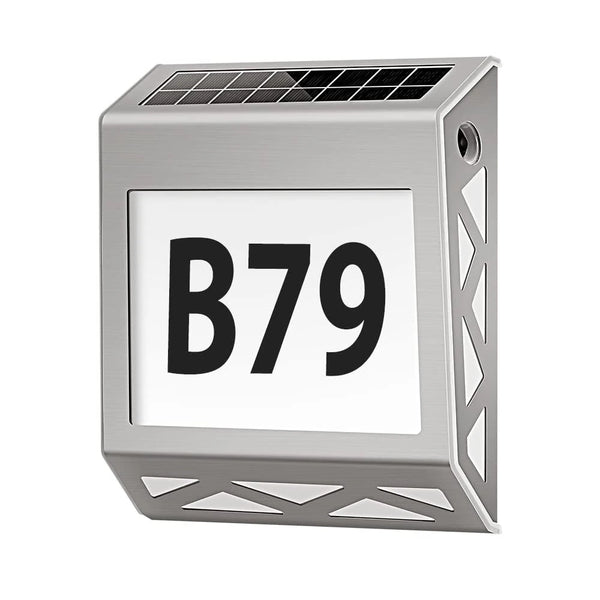 Solar Light Door Number Light Outdoor Digital Light Waterproof LED Indicator Light Home Entrance Courtyard Wall Light