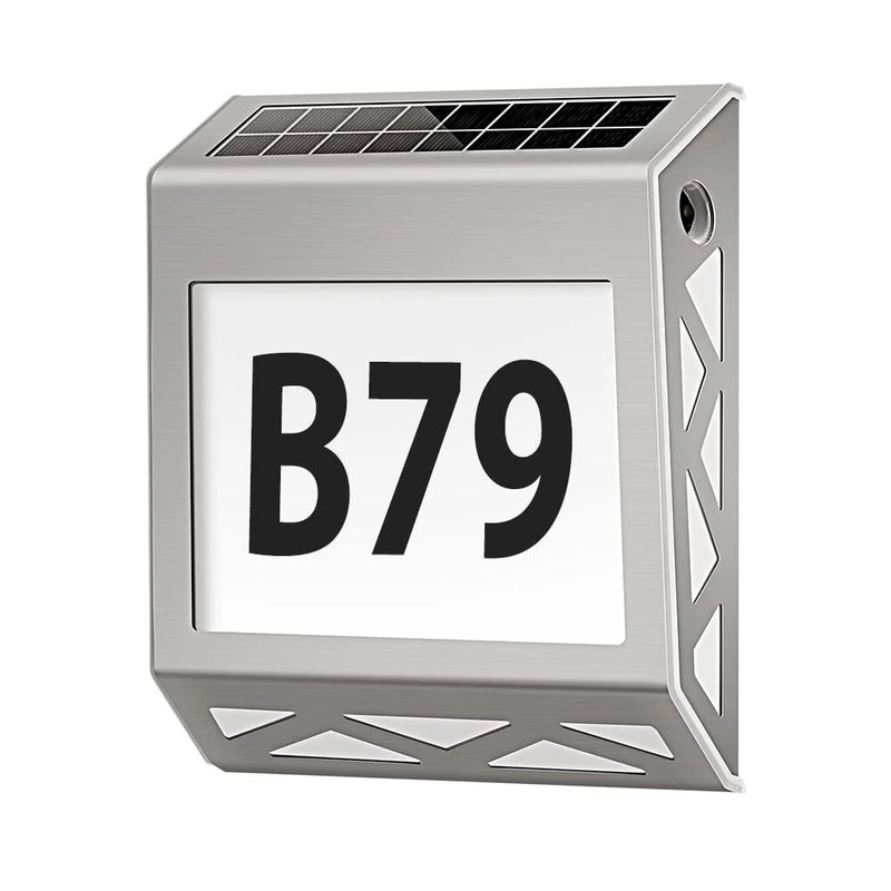 Solar Light Door Number Light Outdoor Digital Light Waterproof LED Indicator Light Home Entrance Courtyard Wall Light