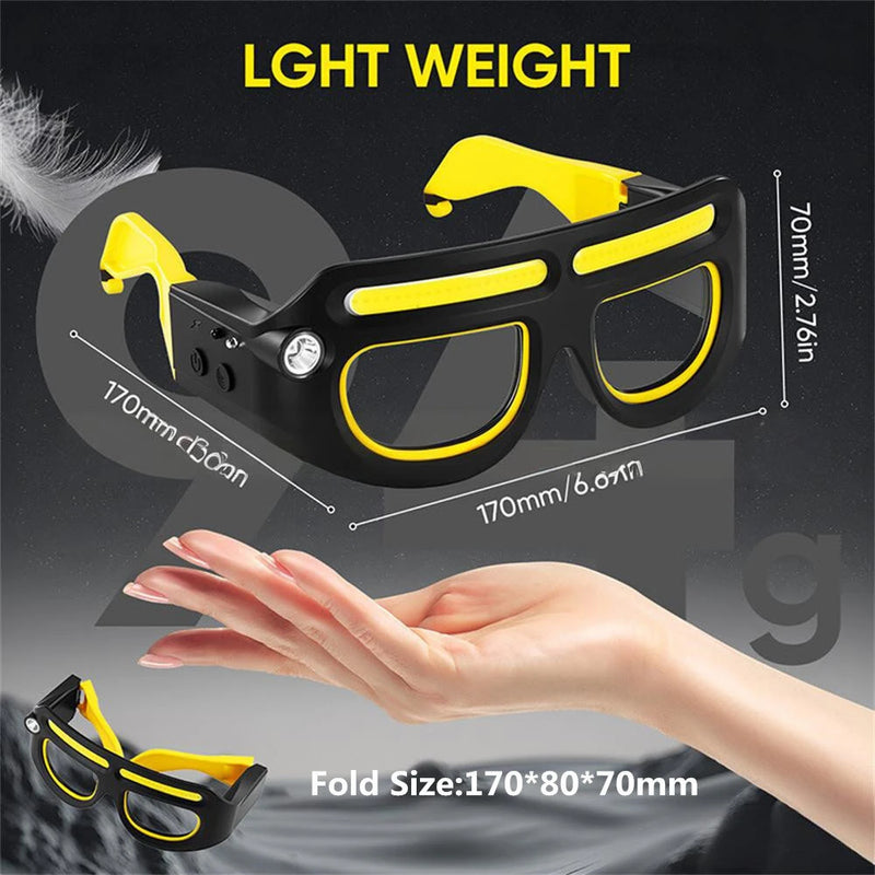 Multifunction Glasses Lamp Rechargeable Headlamp Ultra Light Design For Outdoor Cycling Fishing Climbing Repair Light