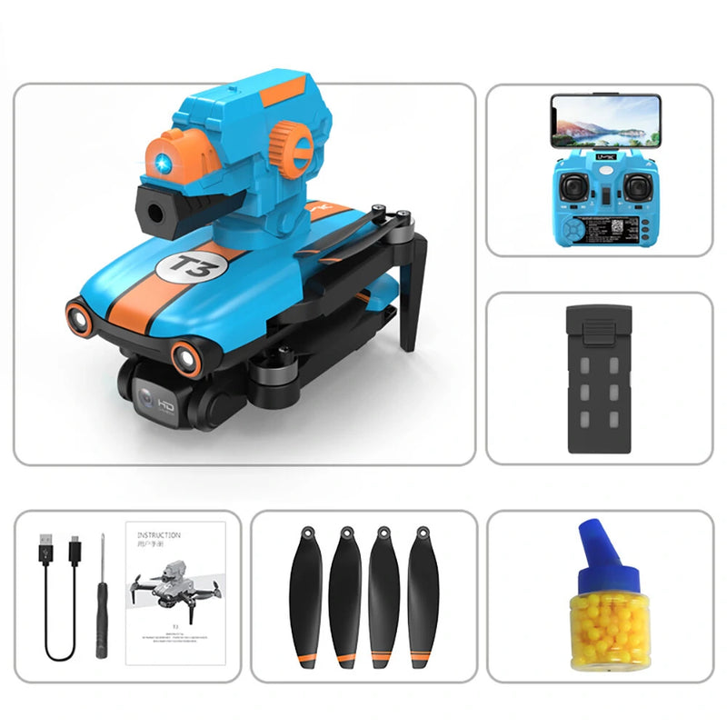 Funsky LM12-D MAX  WiFi FPV with HD ESC Dual Camera Bullet Launcher Optical Flow Positioning Brushless Foldable RC Drone Quadcopter RTF