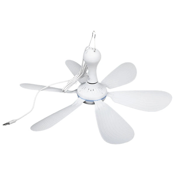 USB Mini Ceiling Fan Remote Control Adjustable Speed Low Noise Copper Motor 20W Compact Portable for Homes Dormitories Mosquito Nets